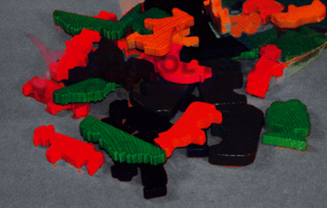 Animal/people set,wood,col.,set of 100